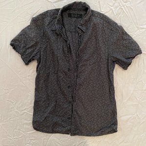 Mens all saints small short sleeve button down shirt